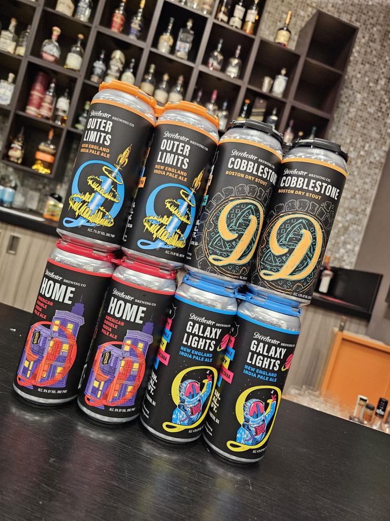 Dorchester Brewing Home, Galaxy Lights, Outer Limits and Cobblestone restocked in #stoneham Redstone Liquors App and website