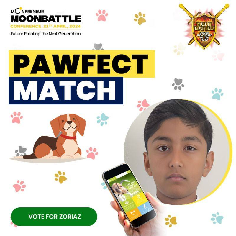 HumayunIrshad's tweet photo. At the Moonbattle Conference 2024, my son Zoraiz will be presenting Pawfect Match. This innovative app is designed to recommend the ideal canine companion by taking into account your lifestyle &amp; priorities.

Vote 4 Pawfect Match. https://t.co/3qHa37MGzI

https://t.co/qy5GhyZWIB https://t.co/rNu3e6eLNv