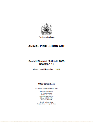 The Animal Protection Act of Alberta has not been amended since 2005 and is stagnating as our Provincial neighbors modernize their animal protection legislation.  Let your MLA know what you think of that.  

#AnimalProtection #EndAnimalCruelty #AnimalProtectionAct #CalgaryHumane