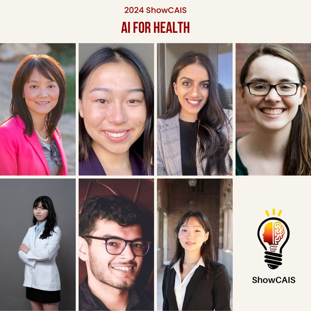 Don't miss the poster presentations at ShowCAIS! Learn more about using AI for health. See you on April 19th! More info: sites.google.com/usc.edu/showca… @USCViterbi @uscsocialwork