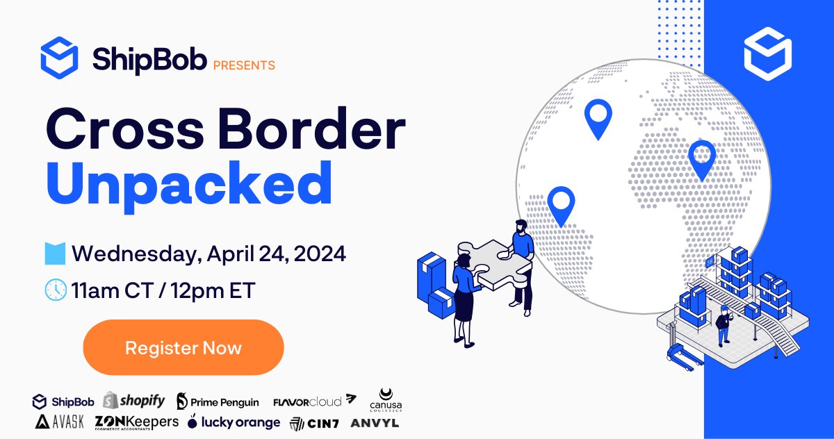 Ready to take your brand global? 🚀 

We’re teaming up with @ShipBob on April 24th for Cross Border Unpacked! We'll dive into the essentials of international expansion. Don't miss out, save your spot now: hubs.li/Q02tcXXz0

#GlobalCommerce #CrossBorderUnpacked #Cin7Partner