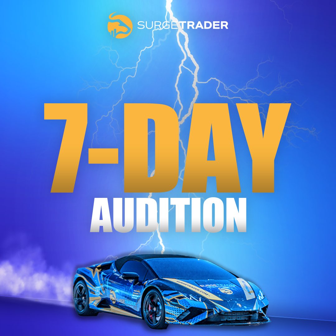 SurgeTraderPro's tweet photo. Traders can purchase their Auditions for as low as $50 for a $10K Account with our Lightning Round challenge!⚡️
Start trading TODAY at the link below 👇
https://t.co/e3WnQAxXsA
#SurgeTrader #TradersWanted #TeamSurgeTrader #lightninground https://t.co/kddvs27kiK