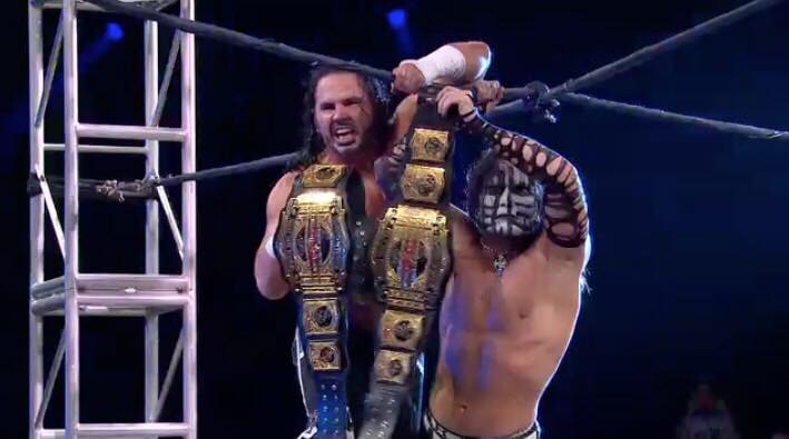 On this day in 2015, The Hardys(@MATTHARDYBRAND and @JEFFHARDYBRAND) won the TNA World Tag Team Championship for the 1st time #TNA #ImpactWrestling #TagTeamTitles