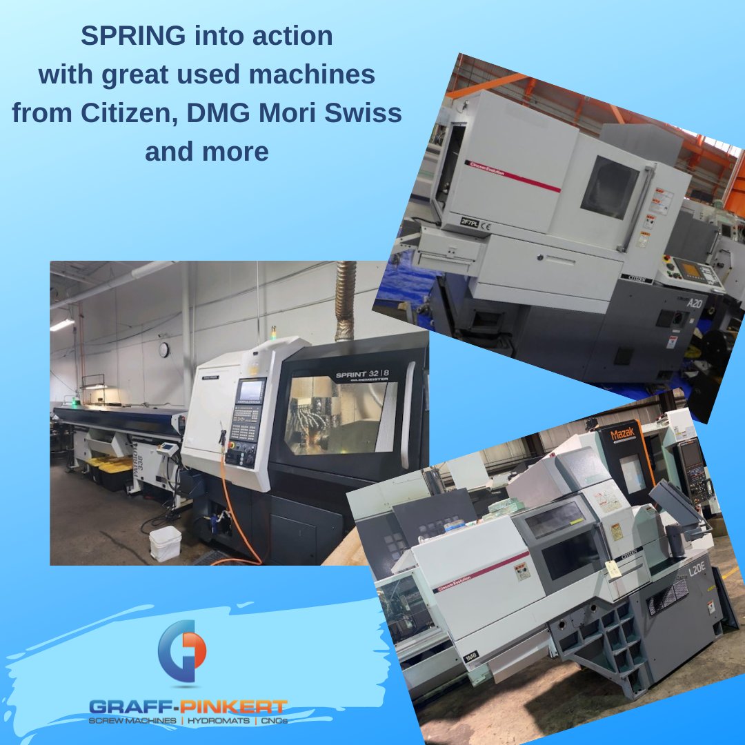 HELP YOUR MACHINE SHOP SPRING INTO ACTION

Add a used machine to your #shopfloor today. We have a great selection of beautiful Citizens & DMG Mori Sprint Swiss machines available. Get info: ow.ly/gxlP50Rim1m #machining #usedmachines #manufacturing #machinesforsale #cnc