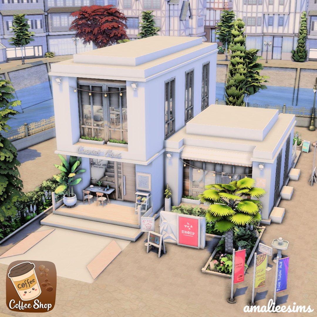 amalieesims's tweet photo. ♥ Modern Internet Cafe

Entry for the #LOScoffeeshop challenge by @lifeofsimsyt ☕💕

It is available in my gallery ID: amalieesims
Reshade ☑️ - Sugarcookies 2.0

♥ Have a nice day!

🏷️ #TheSims4 #TS4 #ShowUsYourBuilds #Sims4 https://t.co/OWpq4jN1t5