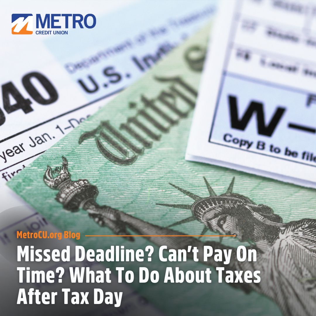 It’s #TaxDay in Massachusetts, but what happens if you don’t file in time? Read for tips on what you can do if you miss the deadline and how to plan ahead for next year! ow.ly/IHWv50RiseT #taxes #taxseason #moneytips #financialtips #creditunion #creditunions