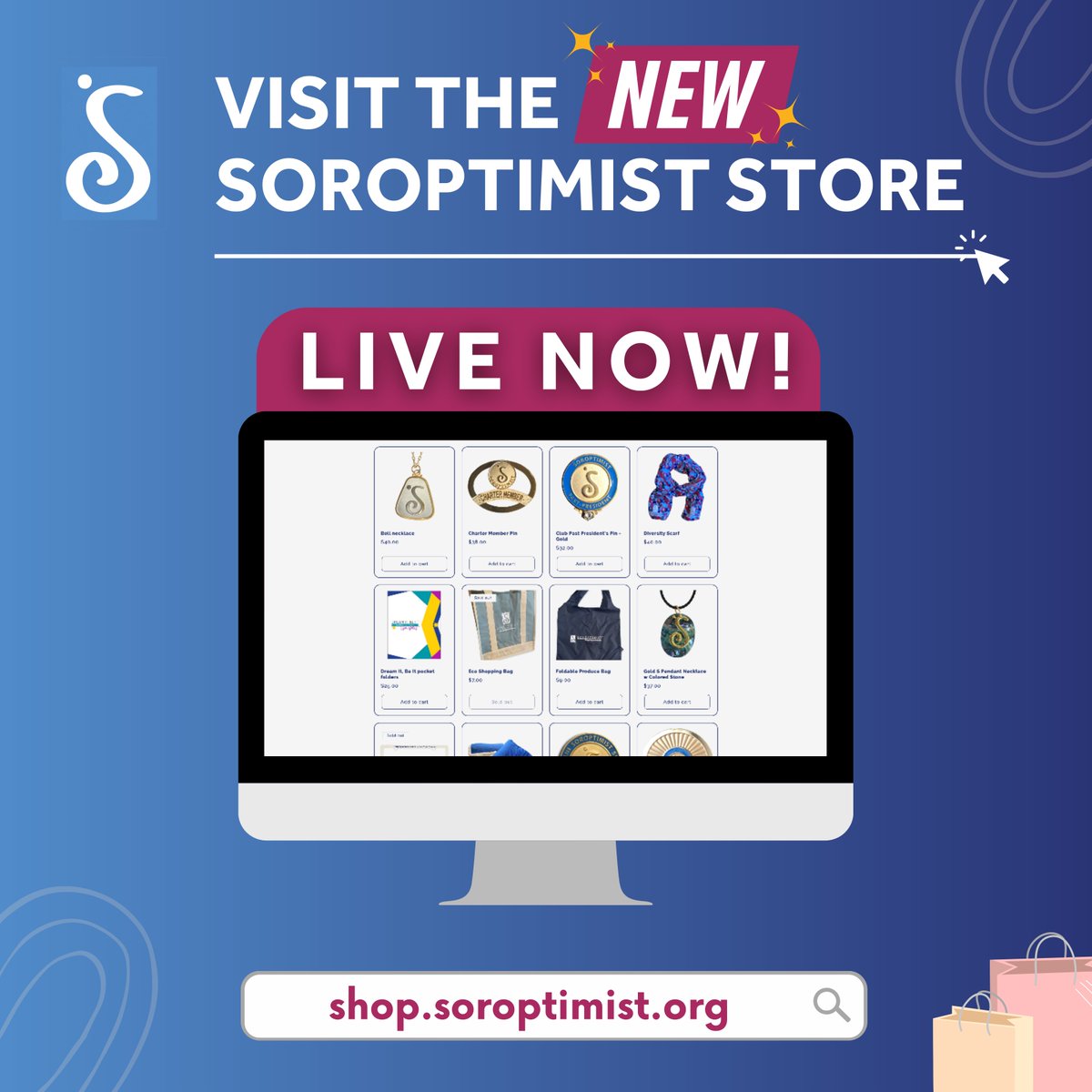 Our new Soroptimist Store is officially open for business! 🛍️ Experience the user-friendly platform, tailored to make your online shopping experience a breeze. Shop Now: shop.soroptimist.org