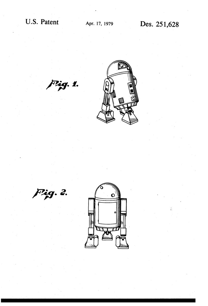 1/2 On this date in the #creative industries: Ralph McQuarrie & John Stears received a design #patent in 1979 for creating the famous R2-D2 droid. #PatentsMatter #BeepBoopWeeWoo #NotTheDroidYoureLookingFor #TalkToTheHyperDrive @uspto @20thcentury  @HamillHimself @starwars @Disney