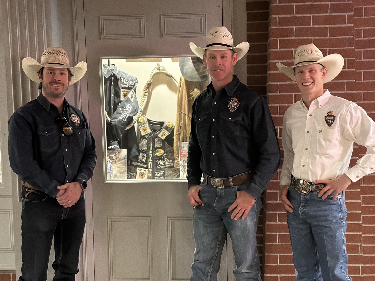 We had a special guest stop by the HOF today, 2014 inductee Luke Snyder and members of the @MissourThunder They took a look at some of Synder's equipment from his riding days, which we still have in-house! The Missouri Thunder team will be in Springfield later this summer when