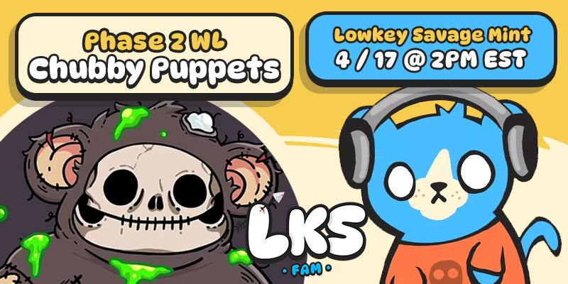 it just makes sense

<a href="/ChubbyPuppets/">Sushi</a> &amp; LKS

Phase 2 WL Mint is now open

snag your lowkey savage fam 🦁

Mint on ordinalgenesis.xyz/mint/019bd49f3…