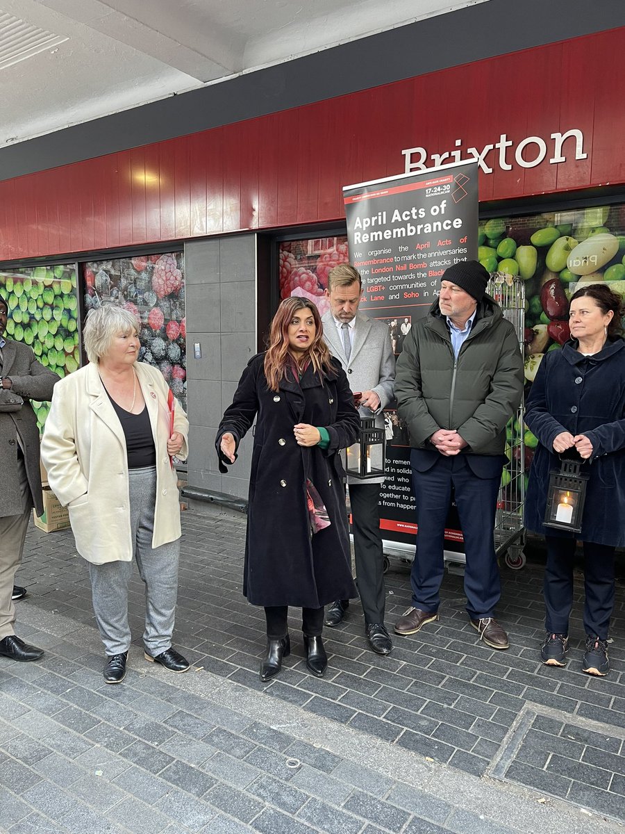 🕯️This month is the 25th Anniversary of the racist and homophobic attacks on Brixton, Brick Lane and Soho. 🕯️Today in Brixton we remembered those lost and injured across London in April 1999 because of hate. 🕯️Love is always stronger than hate.