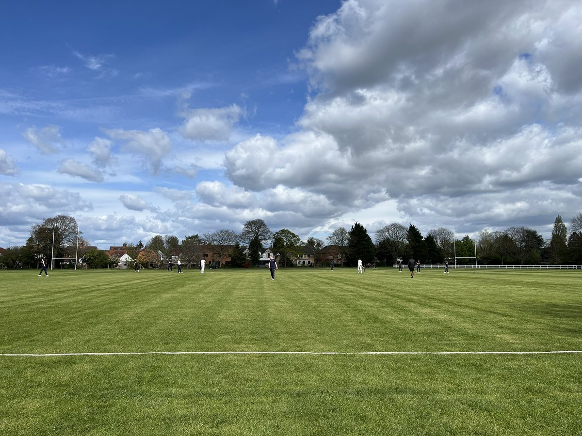 It was brilliant to get out and see the 1st XI 🏏 play this afternoon vs @BvgsSport. Captain Tom Wood stared with both bat and ball to seal a 6-wicket victory. 🔵🟡🏏