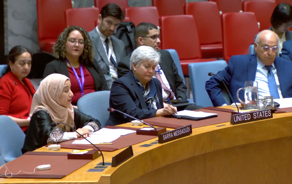 🎙 Today, @MessaoudiSarra, a participant of the UNAOC #YoungPeacebuilders programme, addressed the @UN Security Council high-level debate on 'The Role of Young Persons in Addressing Security Challenges in the Mediterranean'. #Youth2030 #UNAOCyouth