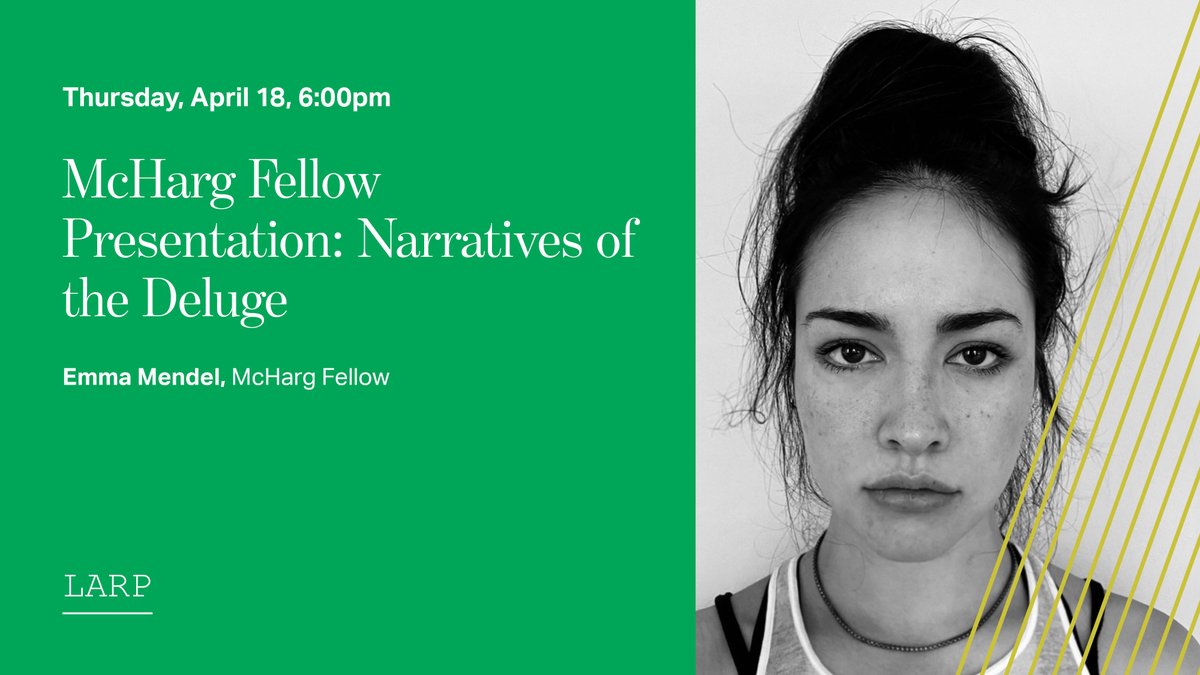 Tomorrow, 6:00pm. Join us for a talk from Landscape Architecture by Emma Mendel, the Department’s McHarg Fellow. bit.ly/3Q8cANt