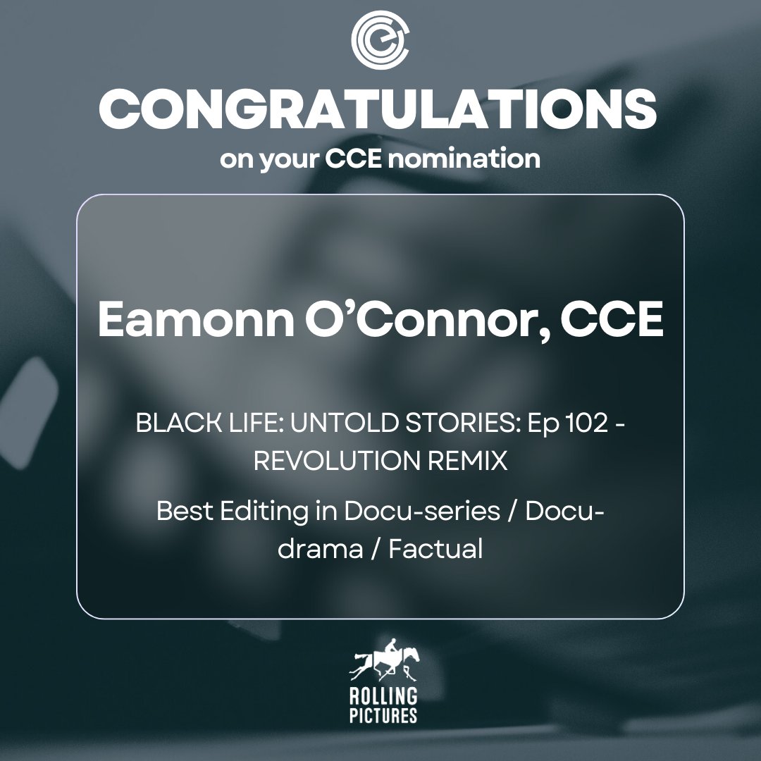 We wanted to share a huge congratulations to the following editors for being nominated for a CCE Award! 

Rolling Pictures is a proud sponsor of the Canadian Cinema Editors!