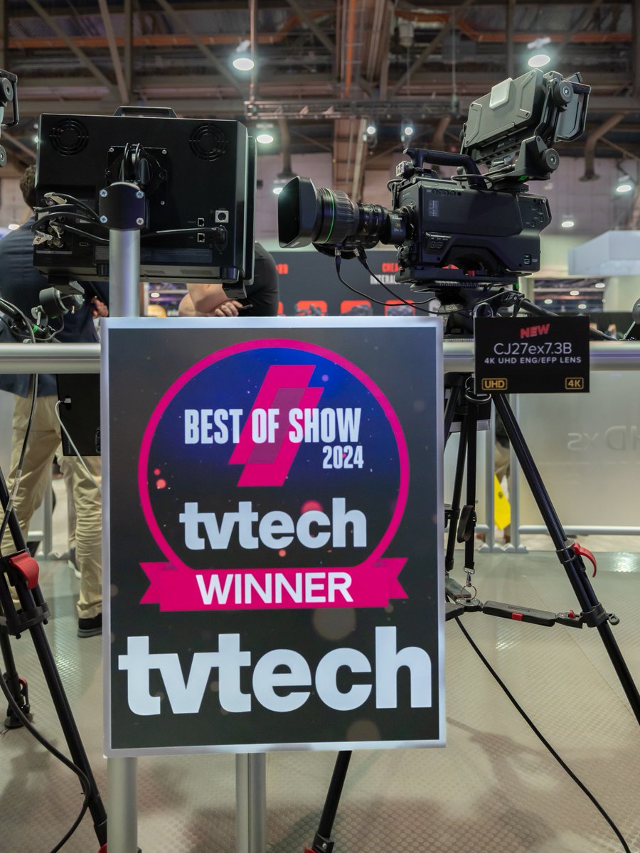 We’re proud to share that the new CJ27ex7.3B IASE T Broadcast Lens is a winner of @TVTechnology's Best of Show Awards at #NABShow 2024! Learn more: canon.us/3Um8zYt