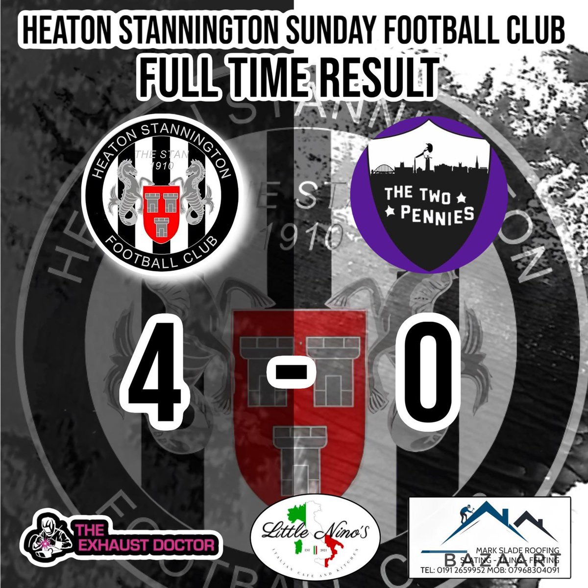 HeatonStanSunFC's tweet photo. League|Yesterday we took on a very good @TheTwoPenniesFC in a tough match! Producing our best performance of the season we came away 4-0 winners. Our 1st clean sheet of the season was fully deserved as we showed great fight- something that has been missing all season. #UPTHESTAN https://t.co/01OVSnz6gU