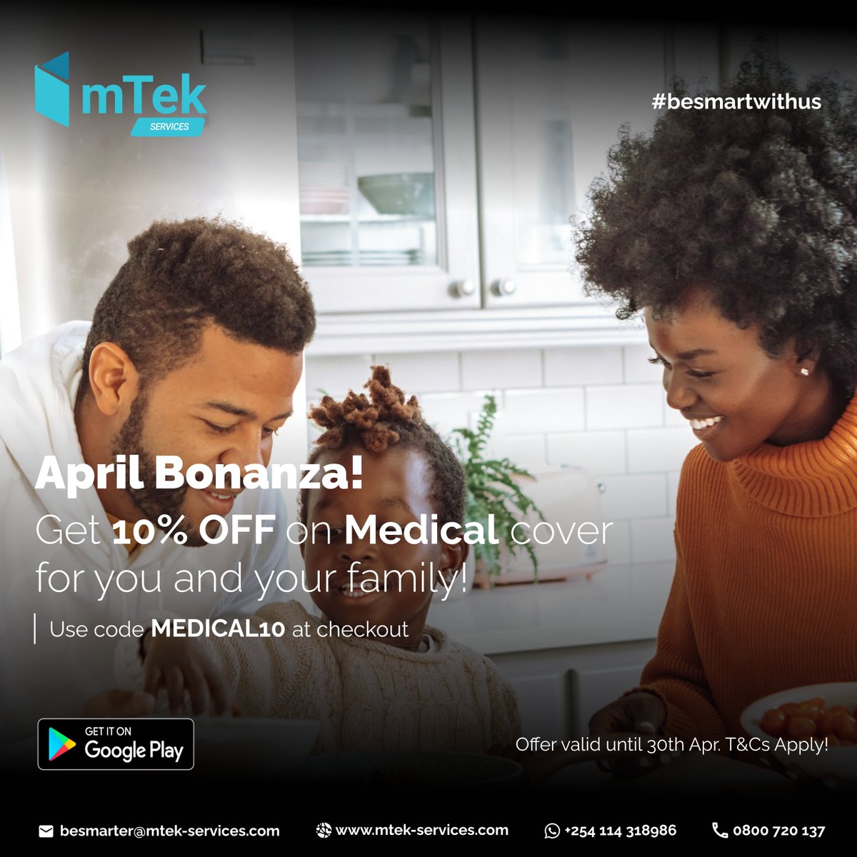 👩‍⚕️ Ensure your customers are secure with @mTek_Services' comprehensive medical insurance! Use code MEDICAL10 for an exclusive discount to ensure their health needs are covered. Don't wait, prioritize their well-being today! Claim the discount now ➡️forms.gle/Ast6KtjXq4mb5P…