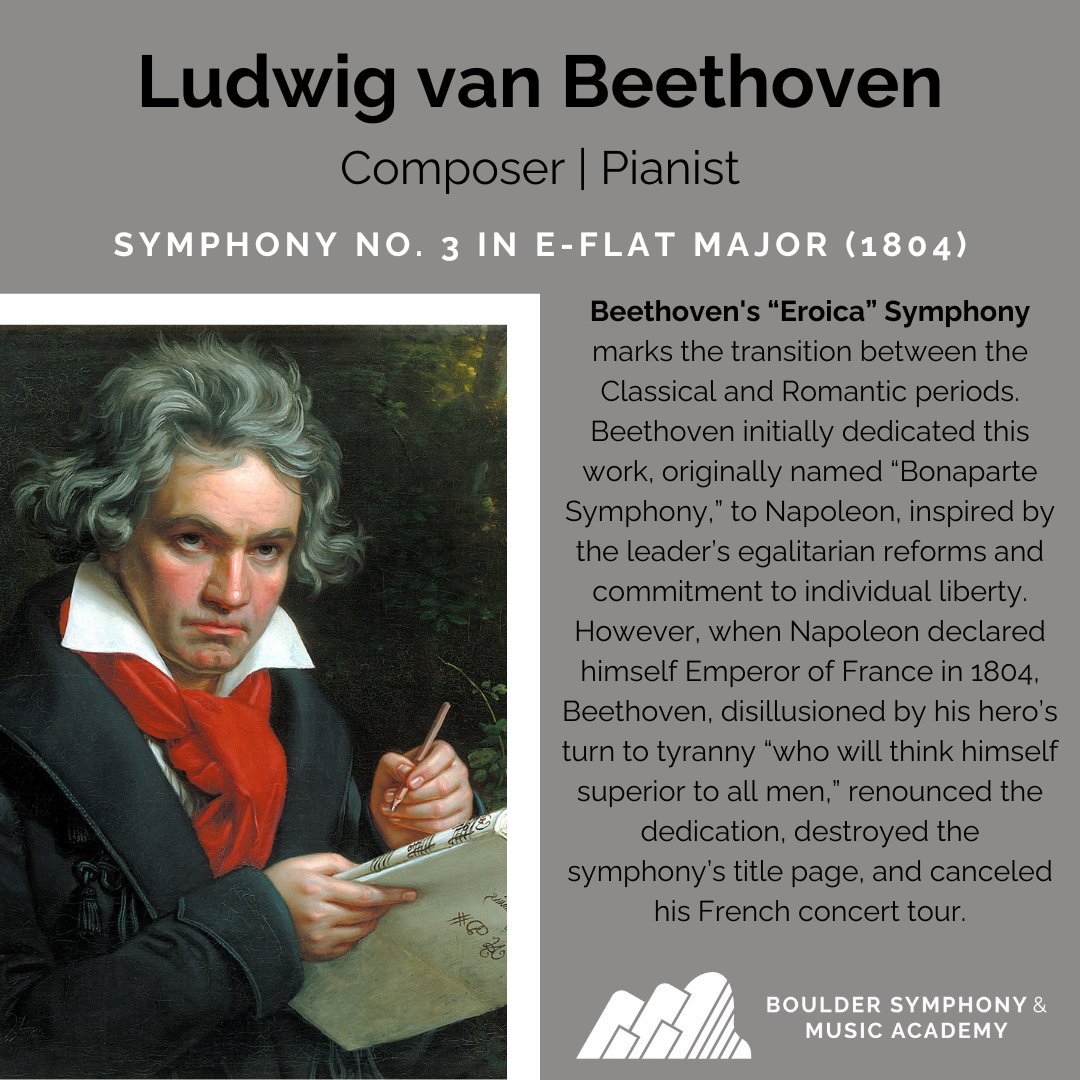 Don't miss our concert this Friday of #Beethoven's Third Symphony! We're also performing #Grieg #Piano #Concerto—featuring the amazing Lorraine Min—and #Gershwin 'Lullaby' for Strings.

Tickets: eventbrite.com/e/beethoven-sy…

#BoulderMusic #MusicEducation #Symphony #Orchestra #Boulder