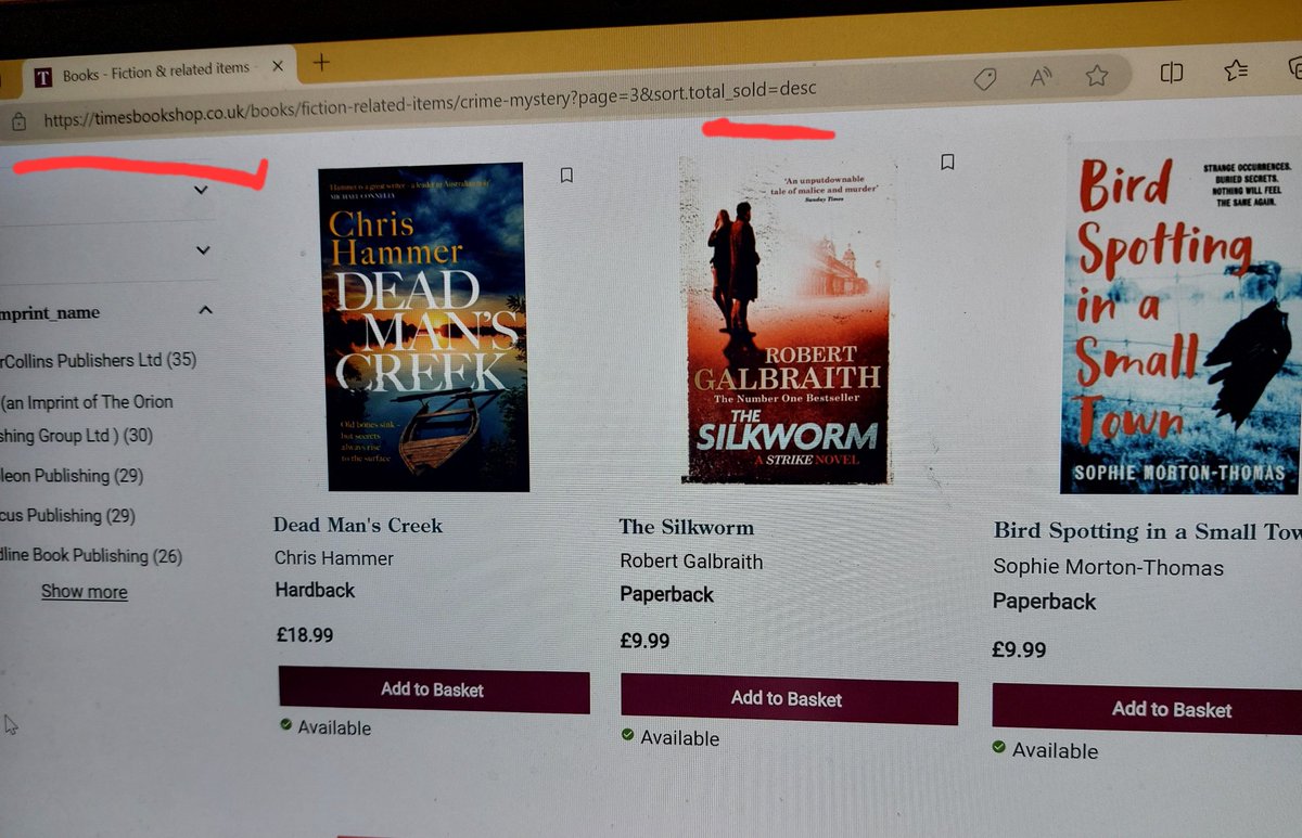 So chuffed to see my book in the 'most popular' (by sales) Crime & Thriller Reads in THE TIMES book shop...Next to Robert Galbraith (aka JK ROWlLING!)... out of the 11,000+ books for sale 😀#books #readingcommunity #BookTwitter #writerscommunity #writerslife #readers #bookstoread