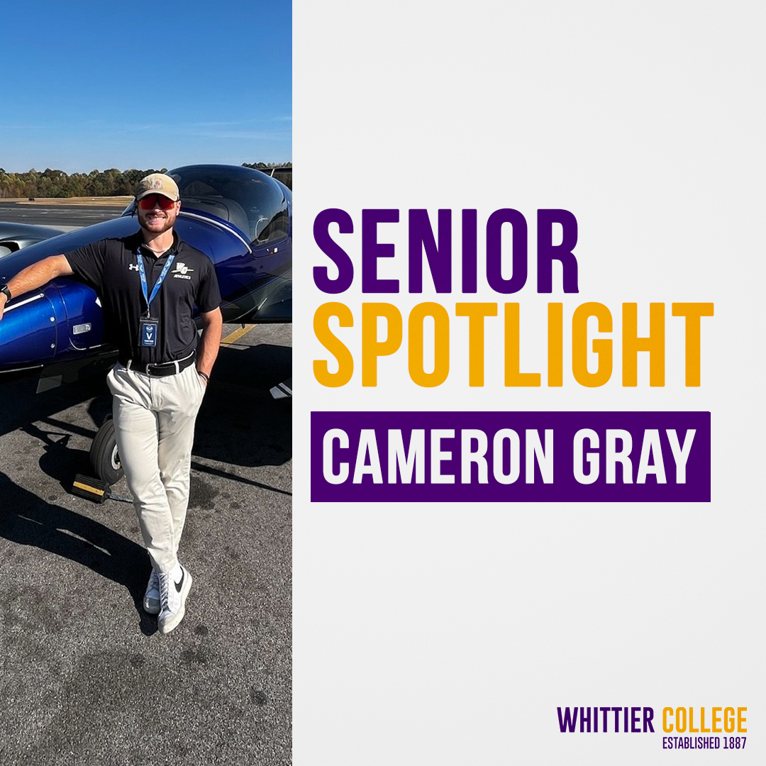 Next stop, pilot school: Whittier College baseball player Cameron Gray is set to graduate this semester with a degree in business administration. Read more in the senior spotlight: ow.ly/tO4g50Rixll.