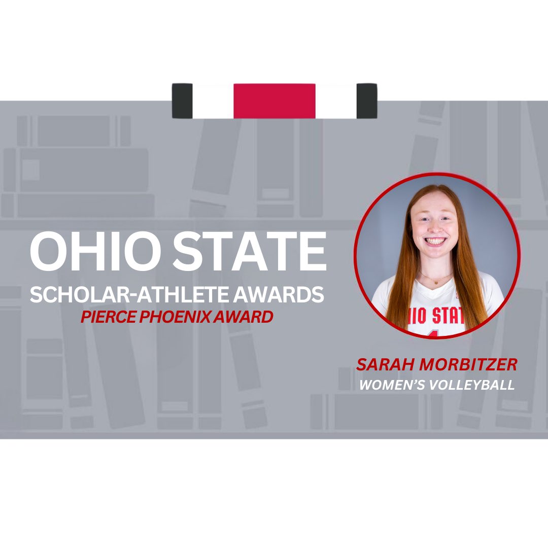 🏆Scholar-Athlete Award Winner🏆 Congratulations to 🥁🥁🥁 • • • Buckeye Student-Athlete Sarah Sue Morbitzer❗️📚🏐