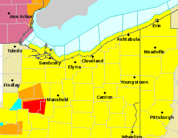 #Tornado Watch Until Midnight for Western PA #EriePA
weather.gov/cle/
As of 4PM EDT:
#TornadoWatch in Yellow
#TornadoWarning in Red