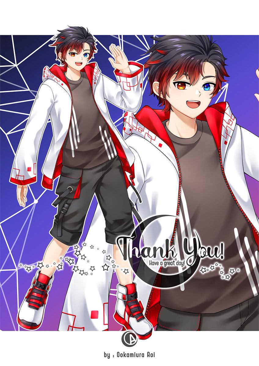 OokamiuraAoi's tweet image. Thank you, Kiryu Kaito! ✨
#digitalart #illustration #agataseven #agaart