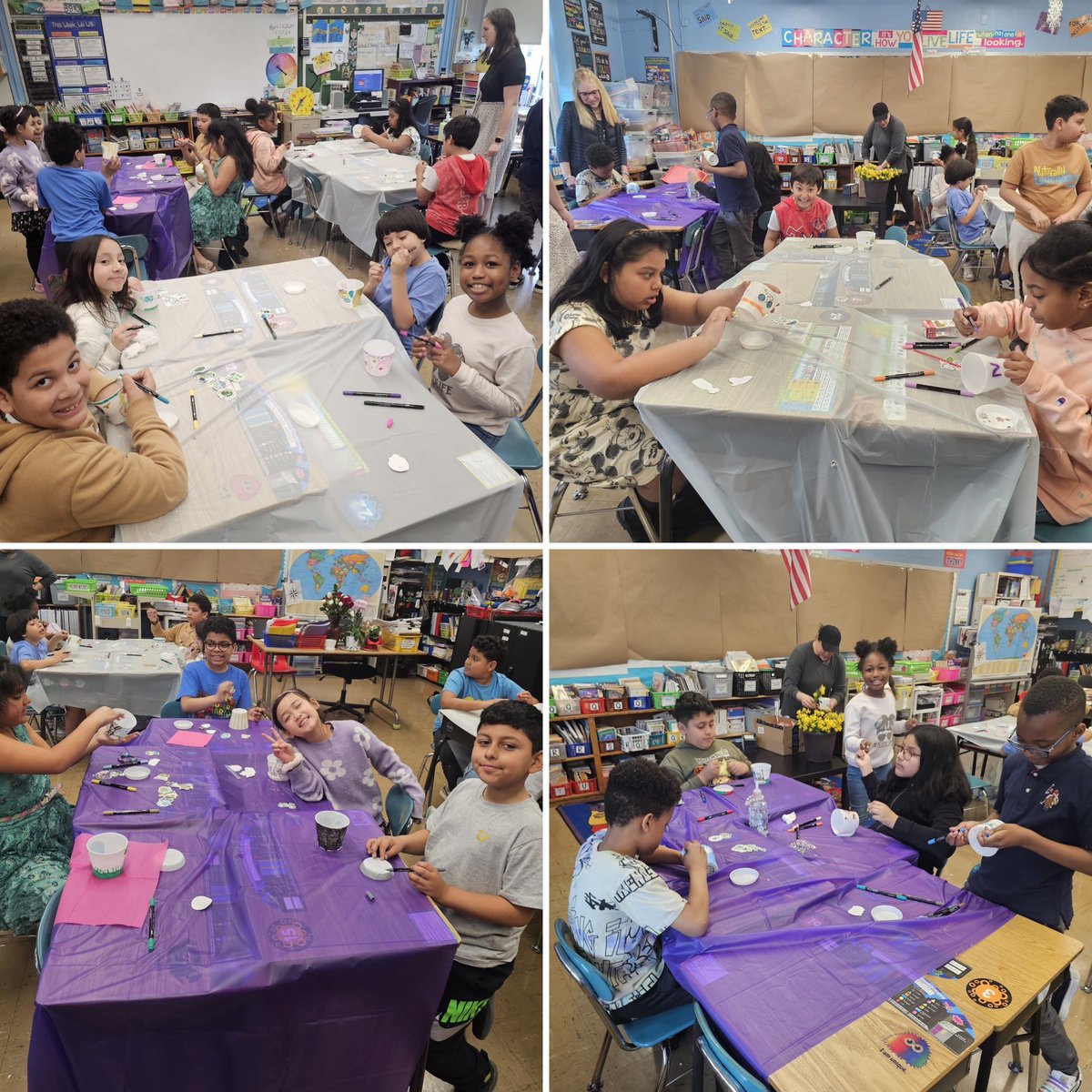 bichons42's tweet photo. Joyous moments abound as we celebrate spring, the earth, and being third graders in WH! Thank you to our very special class moms for all their creativity and passion! #WHe @WhufsdRams  @stellina8203 @CornwellAveES @Bridiekar @PatriciaScollo1 @msfine_10 @MsGiovanelli https://t.co/FHmJ5K07sa