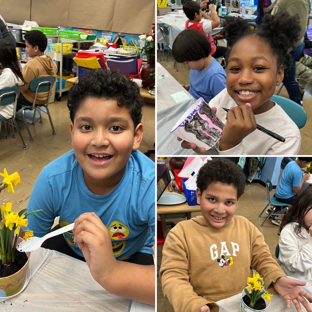 bichons42's tweet photo. Joyous moments abound as we celebrate spring, the earth, and being third graders in WH! Thank you to our very special class moms for all their creativity and passion! #WHe @WhufsdRams  @stellina8203 @CornwellAveES @Bridiekar @PatriciaScollo1 @msfine_10 @MsGiovanelli https://t.co/FHmJ5K07sa