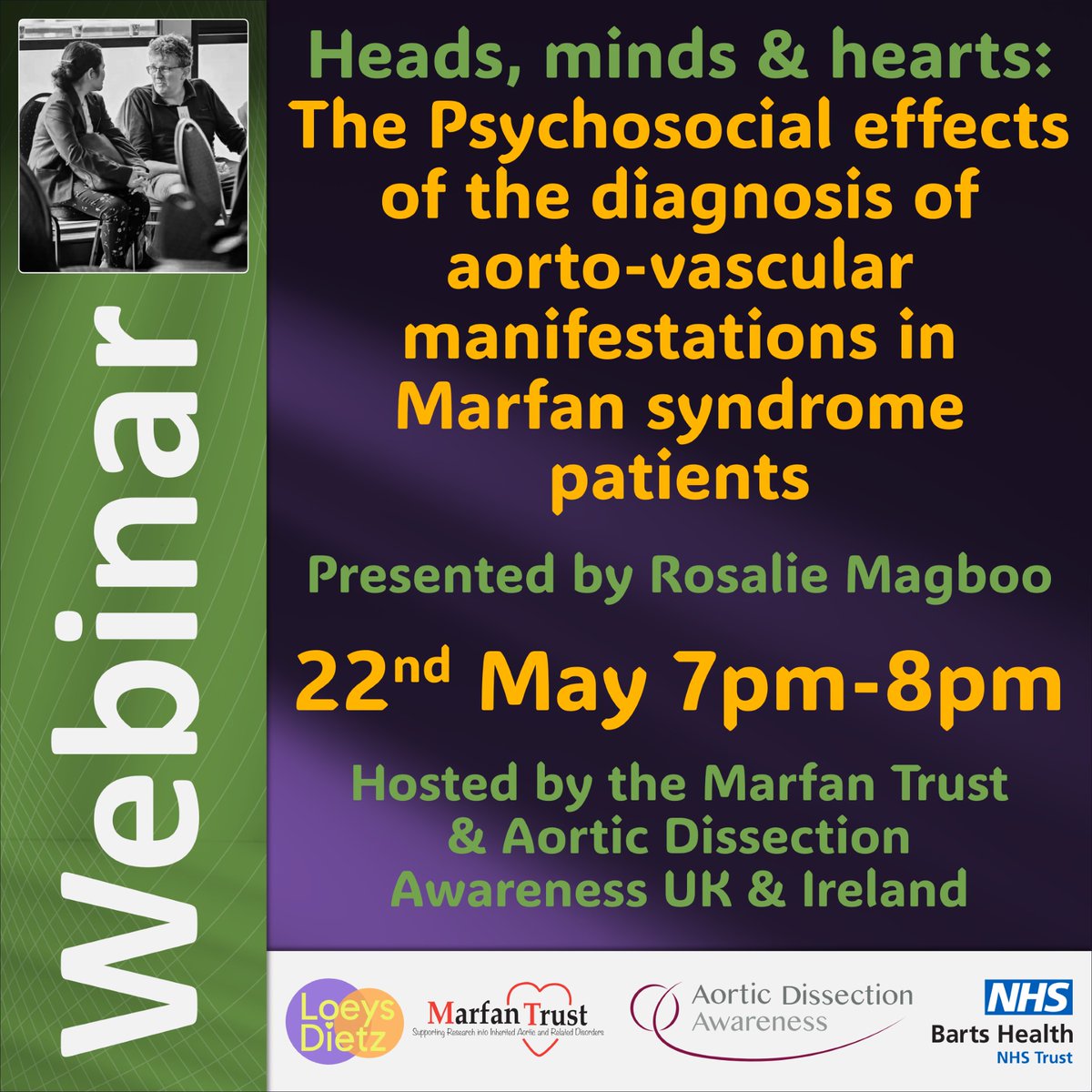 From the heart to the head! After extensive research and 120 patient interviews, award-winning cardiovascular nurse @magboo_rena will present the results of her study on the #psychosocial aspects of living with #Marfan, before & after #HeartSurgery. tinyurl.com/bdffzzvx