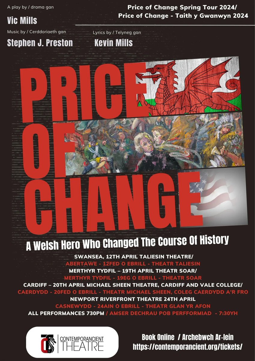 After a great night at <a href="/TaliesinSwansea/">Taliesin Arts Centre</a>, three more performances of Price of Change are on the way:

- Friday at Theatr Soar as part of <a href="/YesMerthyr/">YesMerthyrTudful</a>'s 'Nabod Cymru' festival.
- Saturday at Theatre Michael Sheen, Cardiff
- Wednesday at <a href="/RiverfrontArts/">The Riverfront</a> in Newport.

Dewch yn Llu!