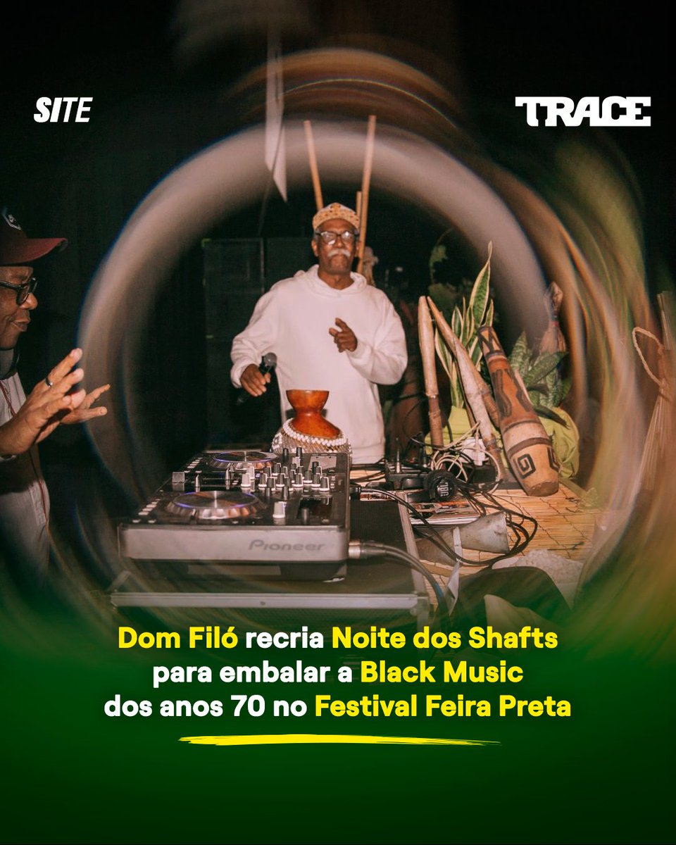 Celebre a história e a revolução da Black Music com o lendário Dom Filó no Festival Feira Preta! No domingo, dia 05 de maio, a partir das 16h30, ele vai recriar as icônicas 'Noites dos Shafts'. Saiba mais em nosso site! br.trace.tv/cultura/dom-fi…