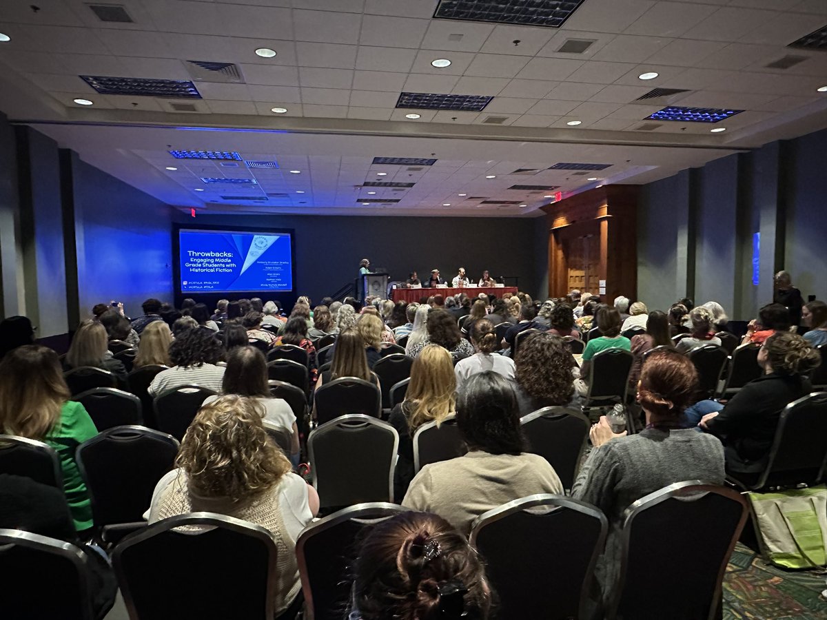 Very full house for Throwbacks: Engaging Middle Grade Students with historical fiction!