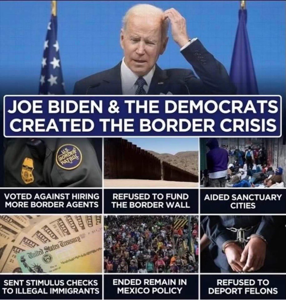 @Pwrfulwoman2 @bdonesem @GuntherEagleman @Elle_Gantz @DogLovinTrumper @goldisez @01IOTA @roaming_rn @d1955_lady @AmericanHubener @45johnmac #CloseTheBorder #VoteTrump2024 #Trump2024