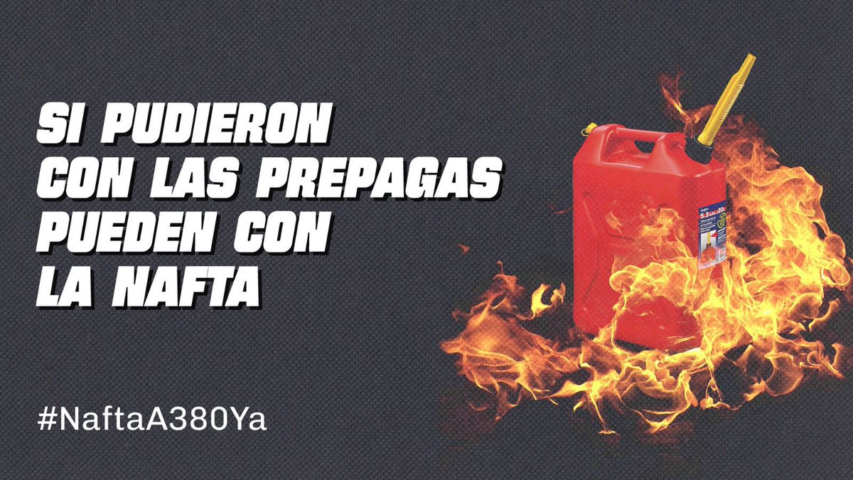 AlexisGuerrera's tweet photo. #NaftaA380Ya

Defender el bolsillo y el poder adquisitivo de las y los argentinos debería ser cuestión de Estado.

Si el gobierno nacional pudo recalcular con las prepagas, podría hacer lo mismo con la nafta, una de las principales variables de aumento de la canasta básica en nuestro país.

Había otro camino y también hubo un ministro como Sergio Massa que supo poner racionalidad ante los incrementos desproporcionados de los mismos de siempre .

#EraMassa