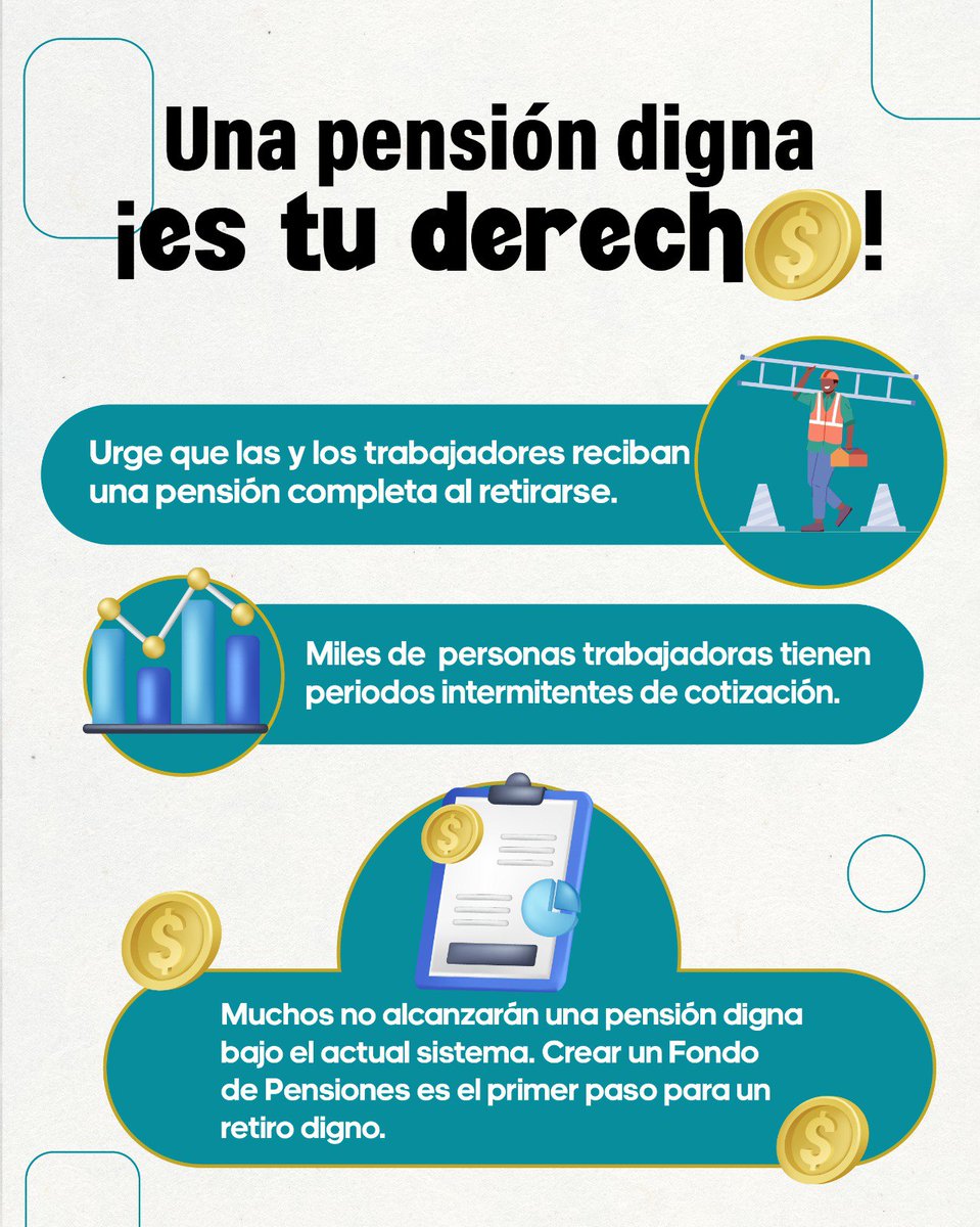 ¡Vamos por una jubilación digna para las millones de personas trabajadoras de nuestro país! #afore #afores #pensión #vejez #trabajo #dinero