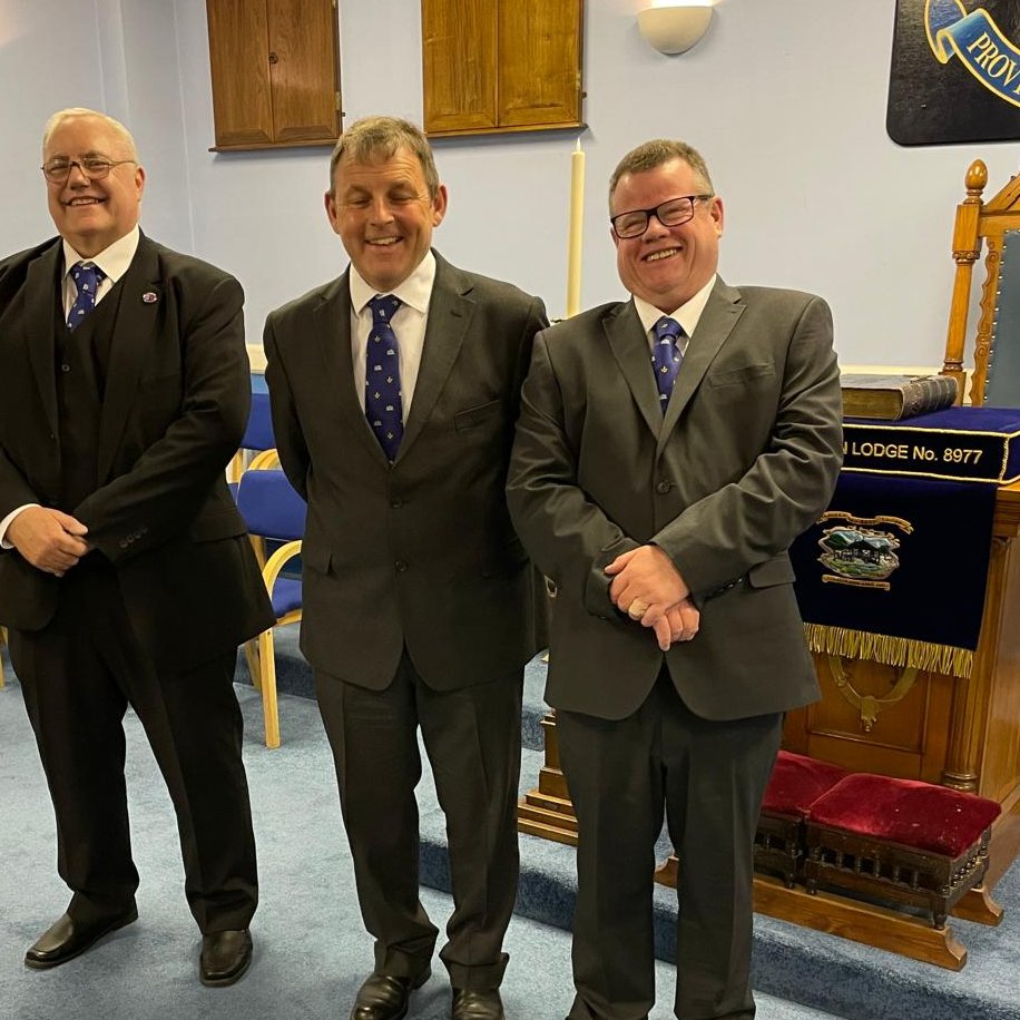@8977Lodge welcomed three new members to the Lodge demonstrating that Freemasonry in Wiltshire is in good spirit and growing. @provgm