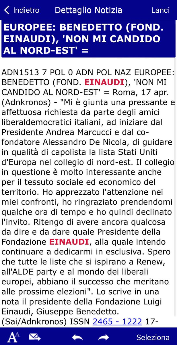 Grazie Presidente @avvbenedetto Sappiamo che è un sacrificio e un atto di amore vero verso la Sua, la nostra, Fondazione.