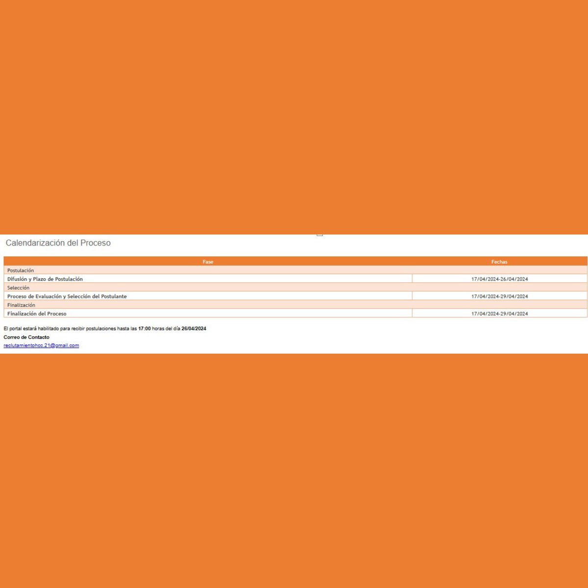 @HospitalCalamaOficial (@chospitalcalama) on Twitter photo Proceso de Selección
Postulaciones exclusivamente a través del Portal de Empleos Públicos.
Correo de Contacto
reclutamientohcc.21@gmail.com
#trabajo #calama #QF #quimicofarmacéutico Proceso de Selección
Postulaciones exclusivamente a través del Portal de Empleos Públicos.
Correo de Contacto
reclutamientohcc.21@gmail.com
#trabajo #calama #QF #quimicofarmacéutico