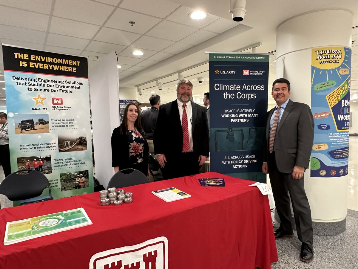 Dropped by the @USACEHQ booth today at the Pentagon’s Earth Day celebration. Great work being done across USACE to address climate change impacts through research & development and robust projects and infrastructure that promote resilient communities and ecosystems.