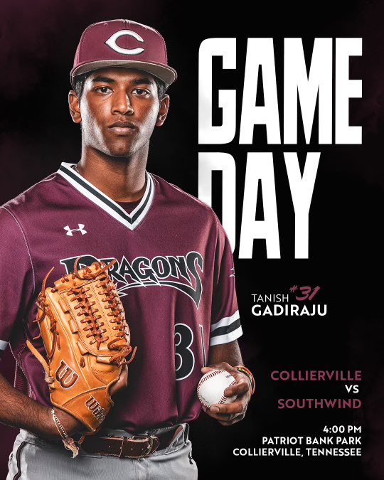 Dragons will take on Southwind at 4:00 / JV Bartlett 6:30 at Patriot Bank Park today. The varsity will also return to Houston at 7:00 to finish last nights game that was suspended with Collierville leading 5-2 in the bottom of the 4th. @GoDragonsGo_ @CHSDragons @cville_schools