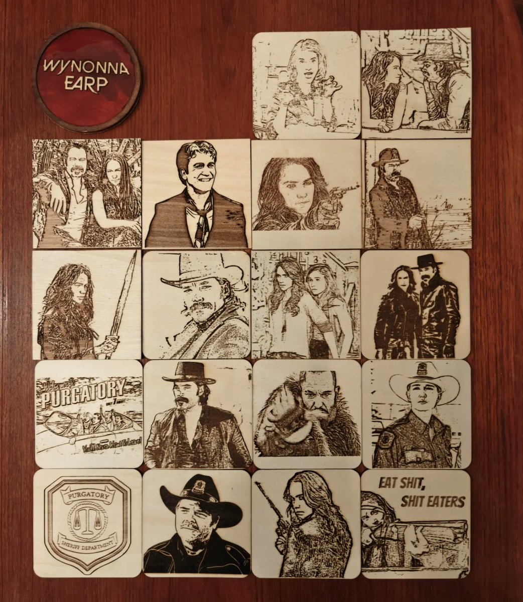 Getting some coasters ready for EDE 2024!

#WynonnaEarp #WelcomeHomeWynonna