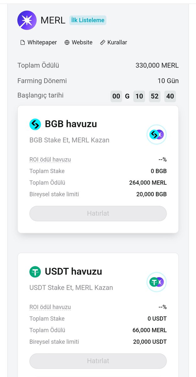 Şimdi ne yapıyoruz? #Bitget üzerinden harika bir #airdrop alıyoruz. Aşağıdan kayıt ol: 👇 partner.bitget.com/bg/B1A6KA Sonra ana ekranda #launchpool sekmesine gir,#usdt yada #BGB stake et... Bu koin değerli olacak. Neden: #Merlin Coin'i (MERL) Merlin Chain, Layer2 ağı aracılığıyla…