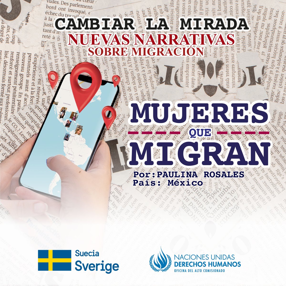 OACNUDH's tweet photo. Te invitamos a leer el 1er de 8 artículos de periodistas que desafían la narrativa sobre migración.

Hoy: "Mujeres que Migran" de @pau23rosales para @rlempresarial 

👉🏾https://t.co/Hl0NDn0YET

Con el apoyo de @SwedeninCOL @kmetell 

#MisDerechosMigranConmigo #StandUp4HumanRights https://t.co/2rNZfNx4zj