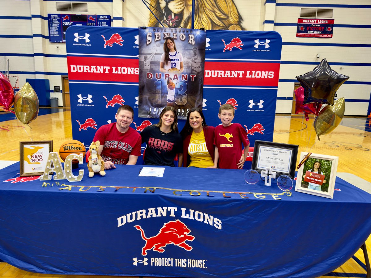 Congratulations to Maya Dodson of the Durant Lady Lions! 

She will continue her education and play basketball at Austin College..