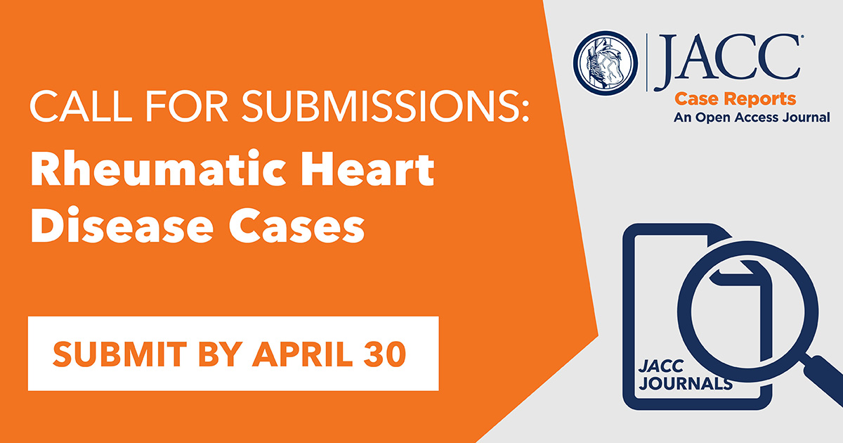📢 #JACCCaseReports Call for Papers: Submit your challenging rheumatic heart disease cases highlighting the global burden of #CVD for a forthcoming special issue or mini-focus issue planned for fall or winter 2024. Learn more & submit here: bit.ly/3N9xbif