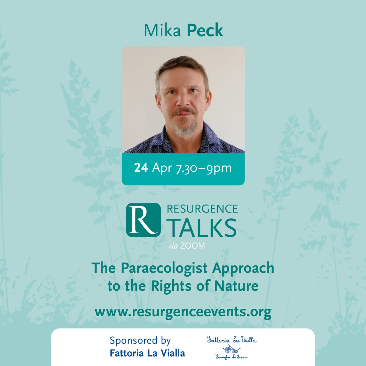 #ResurgenceTalks: Mika Peck – ’The paraecologist approach to the rights of Nature’: Wed 24 Apr 2024 7:30 PM - 9:00 PM BST, #FREE Online, Zoom This talk will focus on the significant role of legal frameworks that acknowledge the #RightsOfNature in tackling the biodiversity and