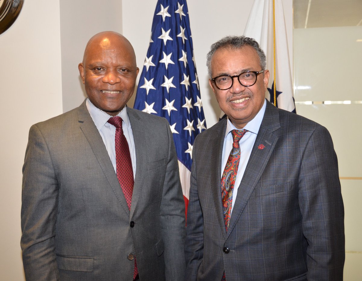 Great meeting with @DrTedros today to talk about @PEPFAR and the Bureau of Global Health Security and Diplomacy. @WHO is a critical leader in fighting emerging health threats and planning for global health challenges.