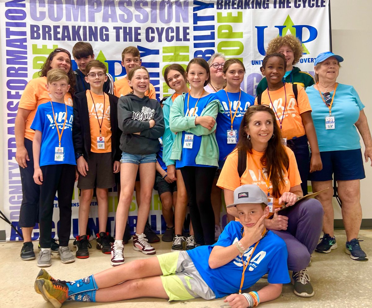 Vero Beach Academy visited the UP Center today. We love our volunteer groups ❤️ ⬆️ #unitedagainstpoverty #verobeach #nonprofit #volunteering